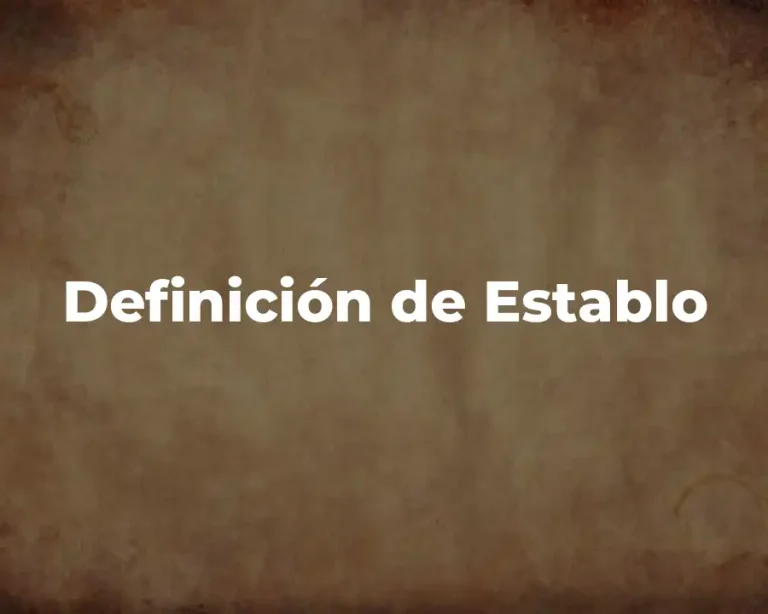 Definición de Establo