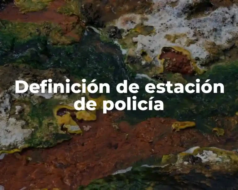 Definición de estación de policía