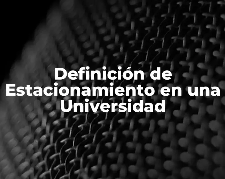 Definición de Estacionamiento en una Universidad
