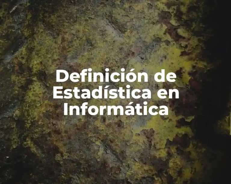 Definición de Estadística en Informática