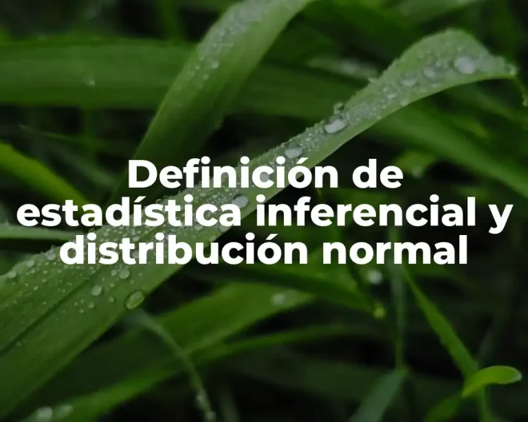 Definición de estadística inferencial y distribución normal