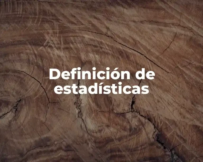 Definición de estadísticas