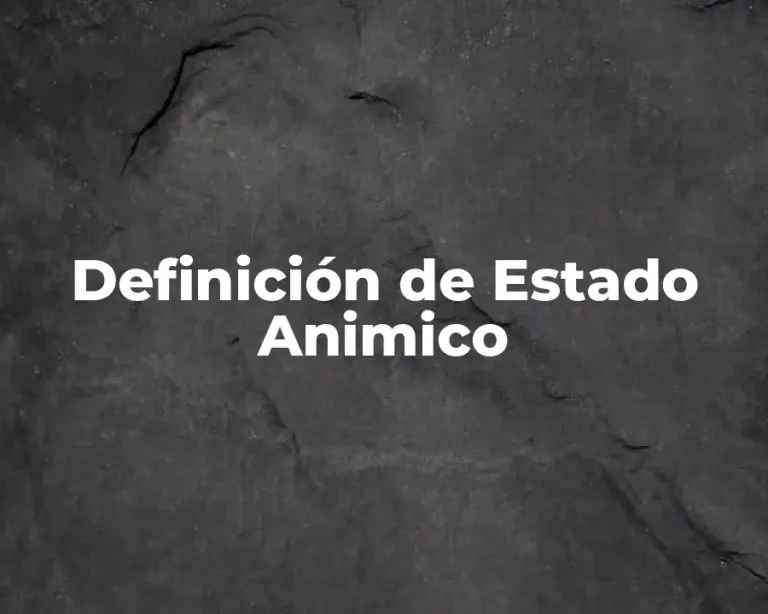 Definición de Estado Animico