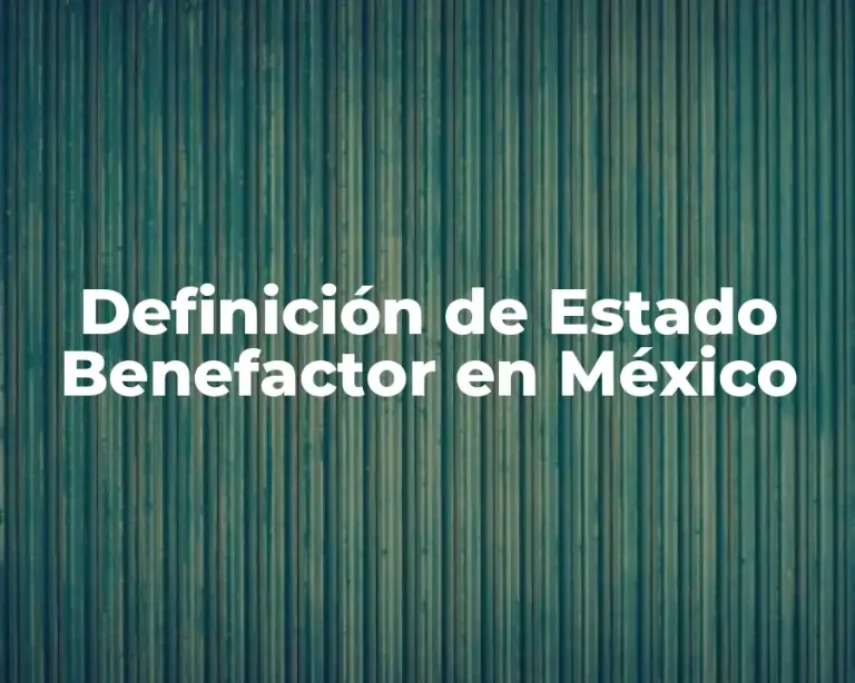 Definición de Estado Benefactor en México