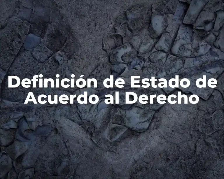 Definición de Estado de Acuerdo al Derecho