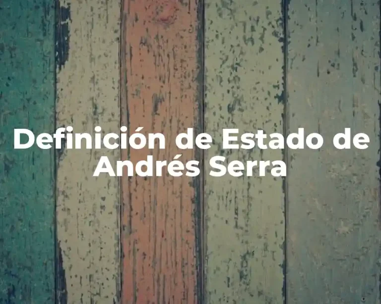 Definición de Estado de Andrés Serra