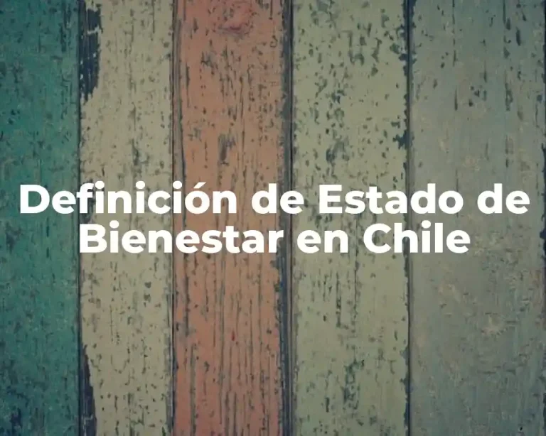 Definición de Estado de Bienestar en Chile