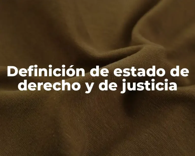 Definición de estado de derecho y de justicia