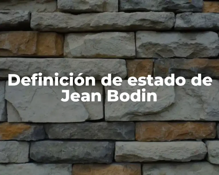 Definición de estado de Jean Bodin