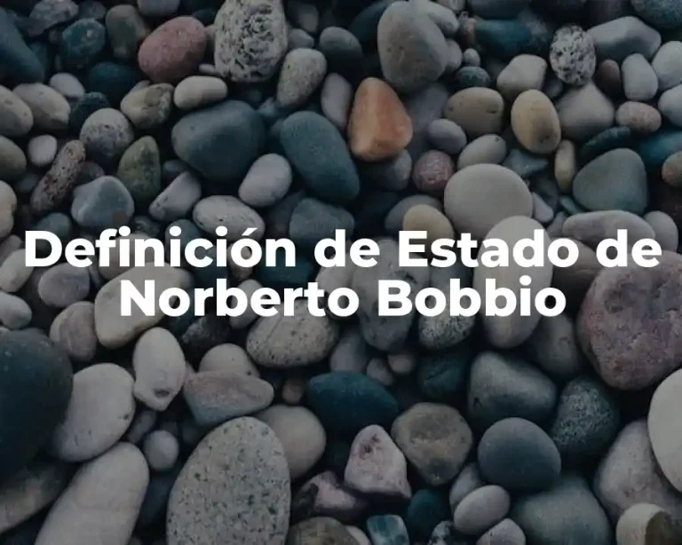Definición de Estado de Norberto Bobbio