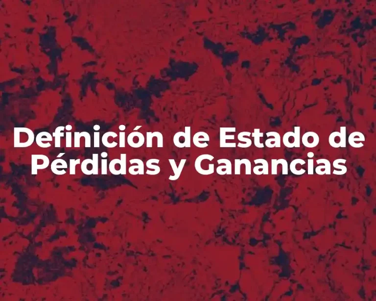 Definición de Estado de Pérdidas y Ganancias