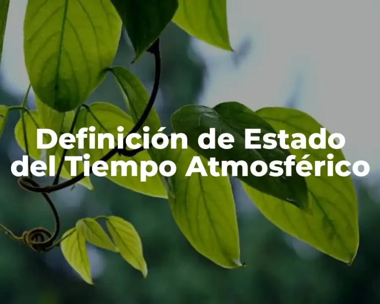 Definición de Estado del Tiempo Atmosférico