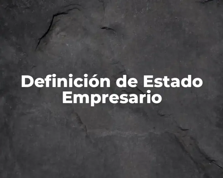 Definición de Estado Empresario