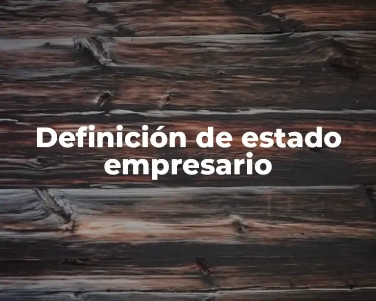 Definición de estado empresario