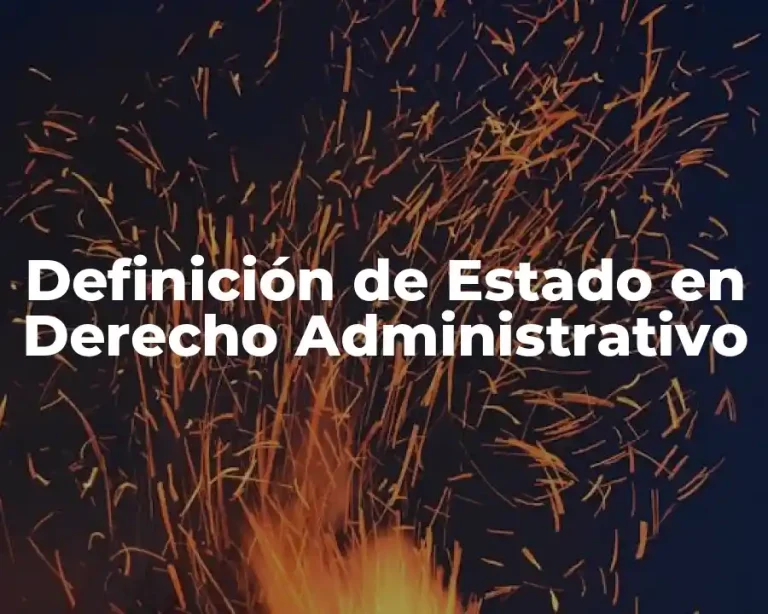 Definición de Estado en Derecho Administrativo