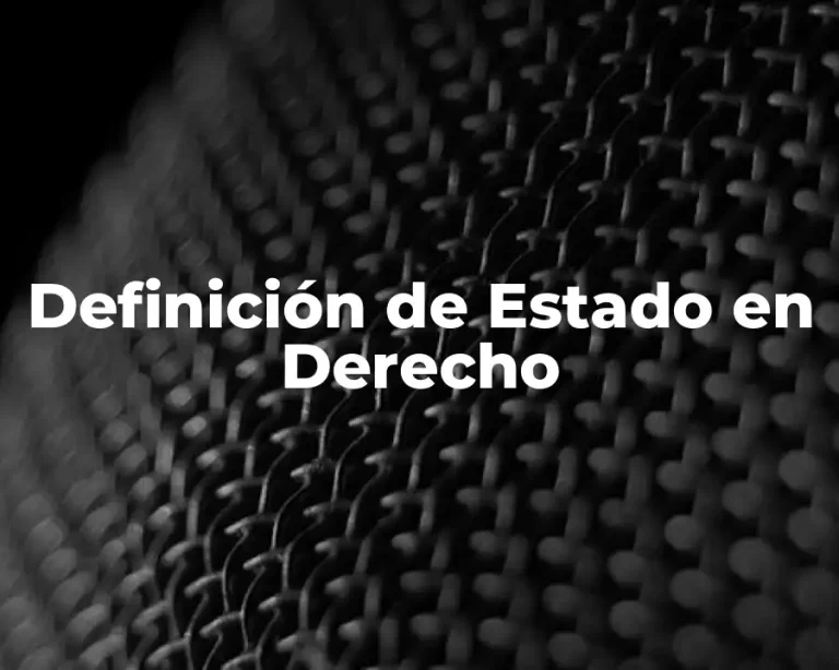 Definición de Estado en Derecho