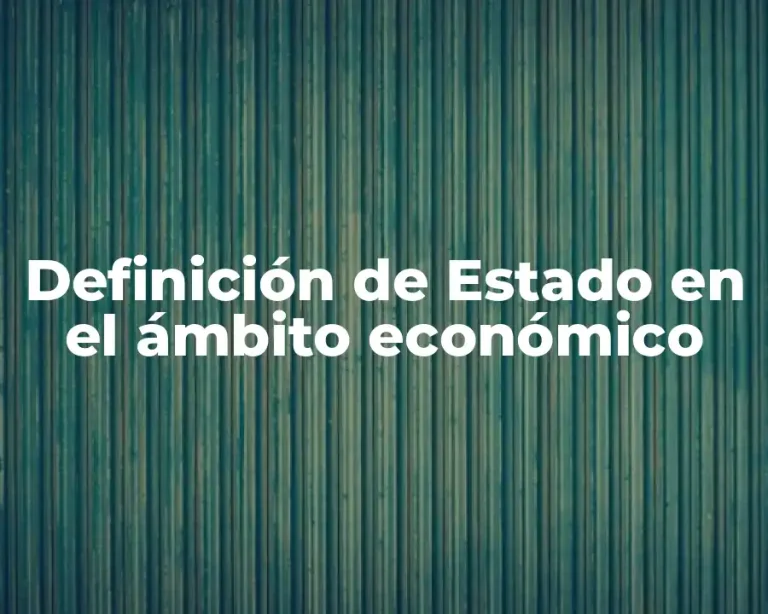 Definición de Estado en el ámbito económico