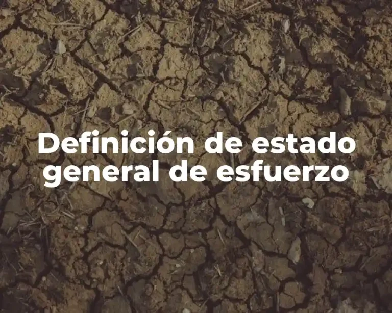 Definición de estado general de esfuerzo