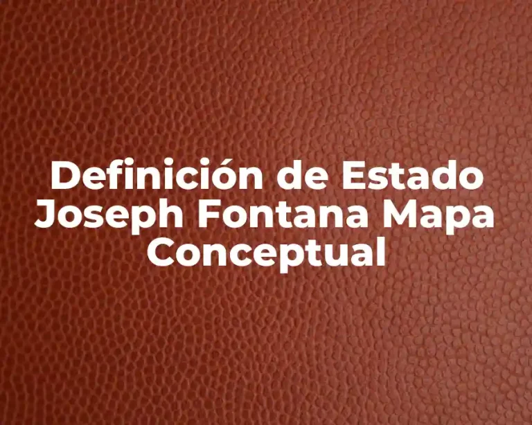 Definición de Estado Joseph Fontana Mapa Conceptual