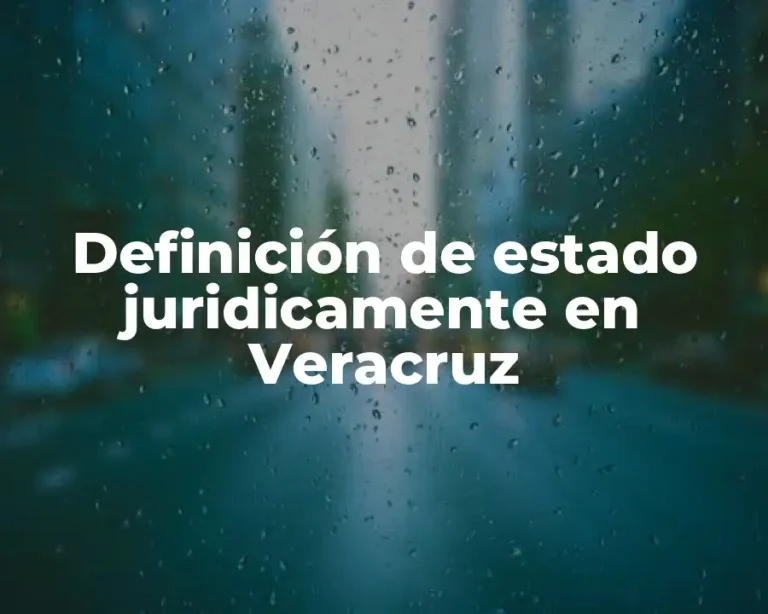 Definición de estado juridicamente en Veracruz