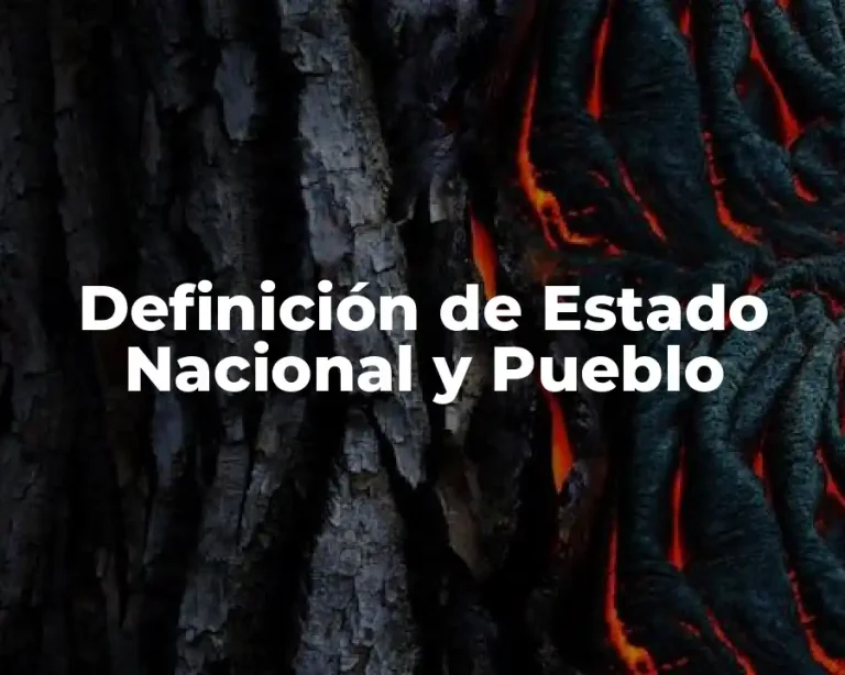 Definición de Estado Nacional y Pueblo