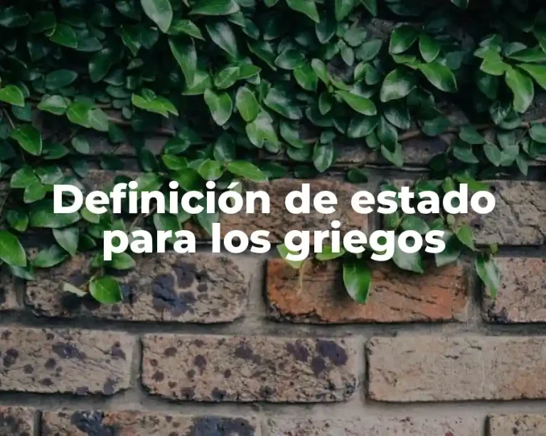 Definición de estado para los griegos
