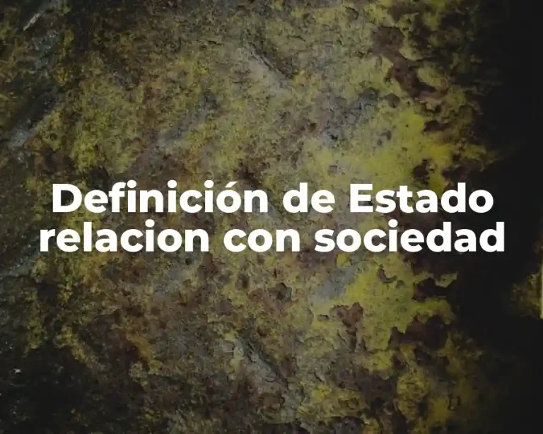 Definición de Estado relacion con sociedad