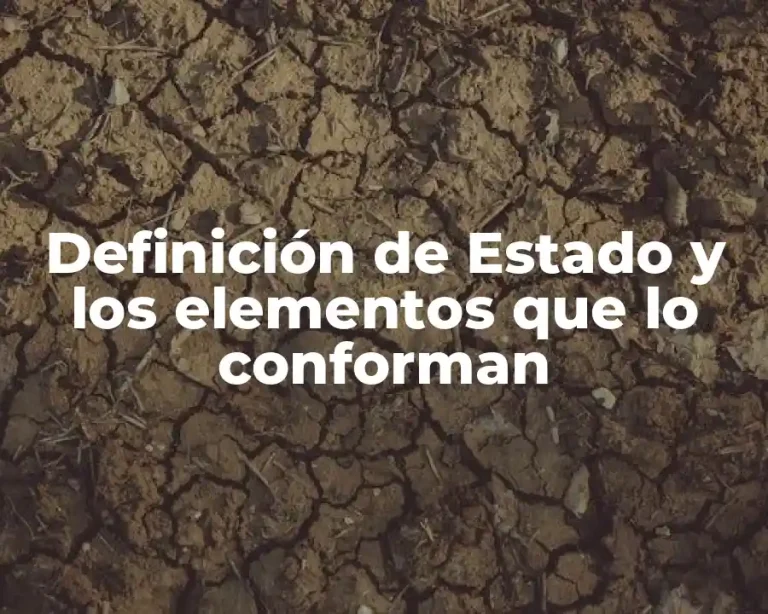 Definición de Estado y los elementos que lo conforman