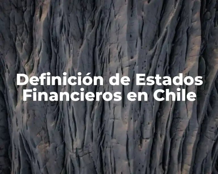 Definición de Estados Financieros en Chile