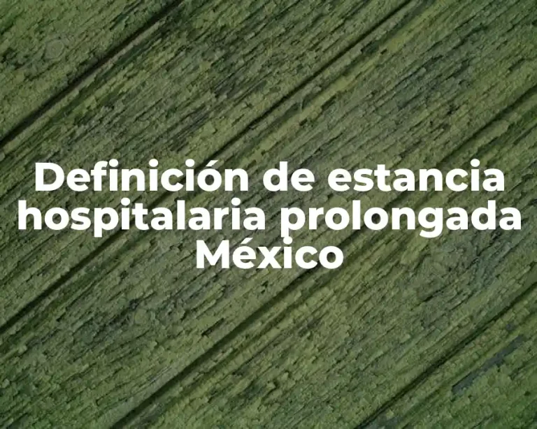 Definición de estancia hospitalaria prolongada México