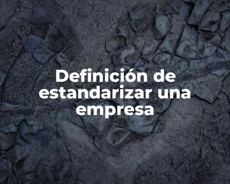 Definición de estandarizar una empresa