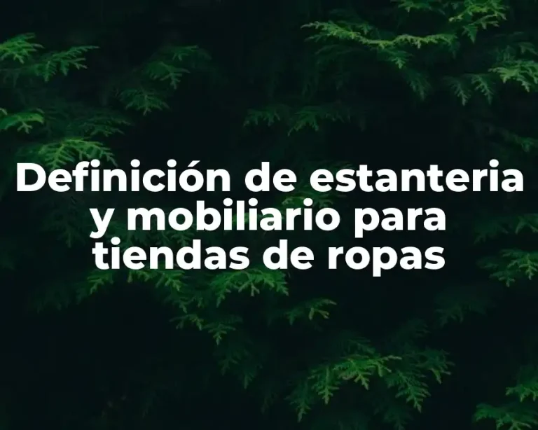 Definición de estanteria y mobiliario para tiendas de ropas