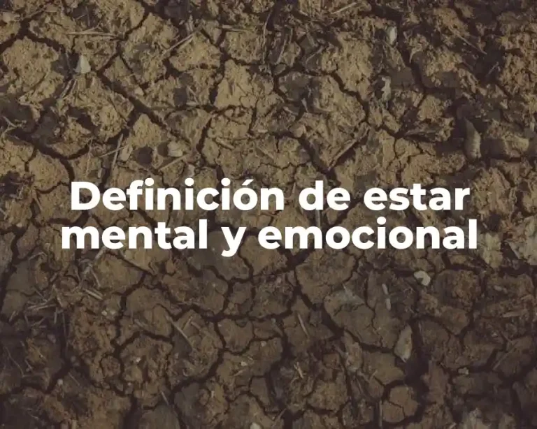 Definición de estar mental y emocional
