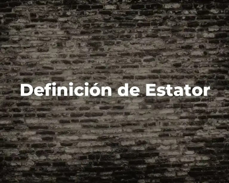 Definición de Estator