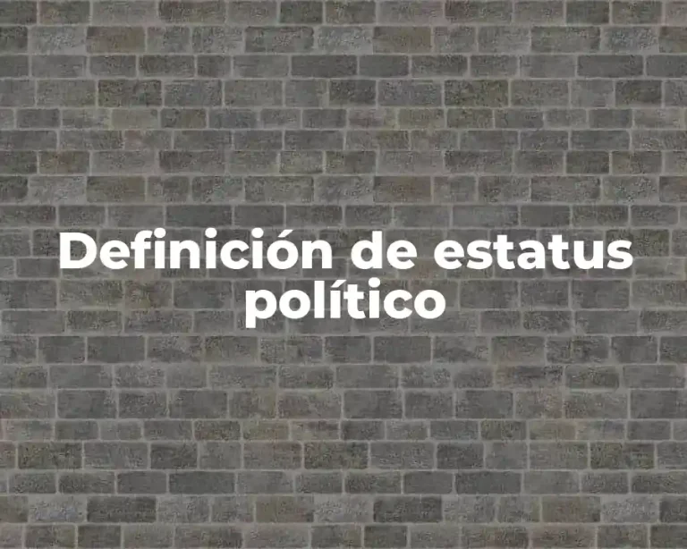 Definición de estatus político