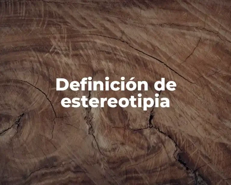 Definición de estereotipia