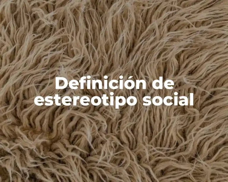 Definición de estereotipo social