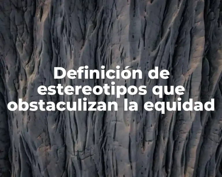 Definición de estereotipos que obstaculizan la equidad