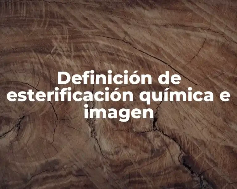 Definición de esterificación química e imagen