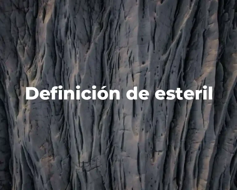 Definición de esteril