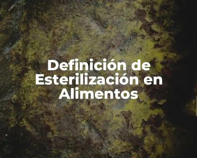 Definición de Esterilización en Alimentos