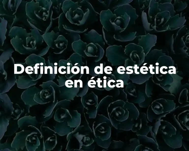Definición de estética en ética