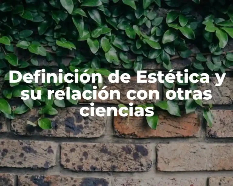 Definición de Estética y su relación con otras ciencias