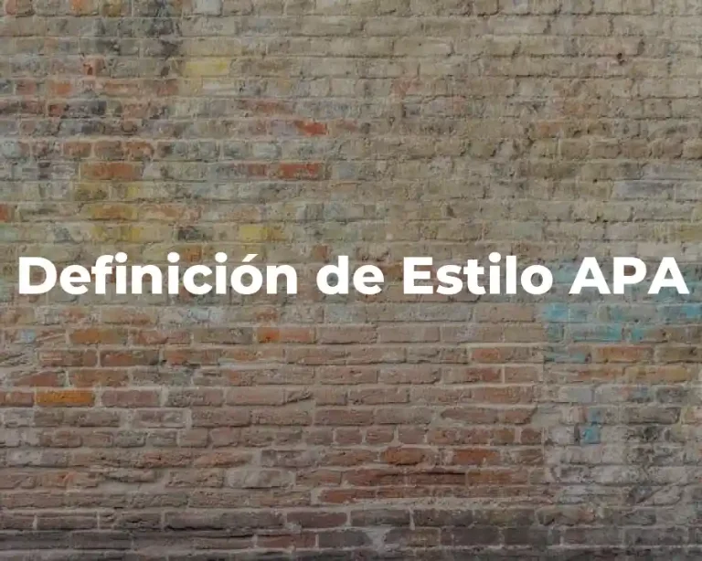 Definición de Estilo APA