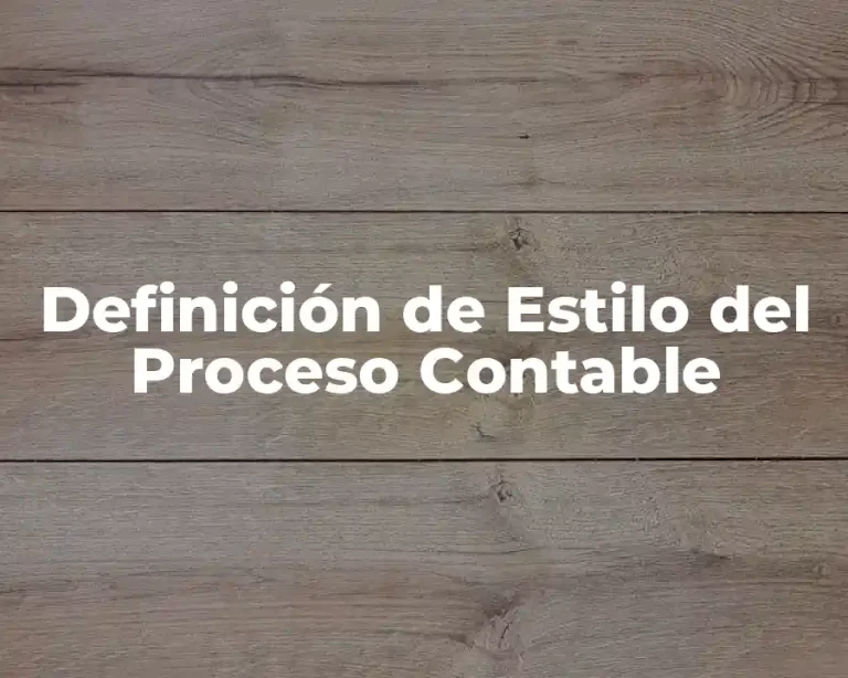 Definición de Estilo del Proceso Contable