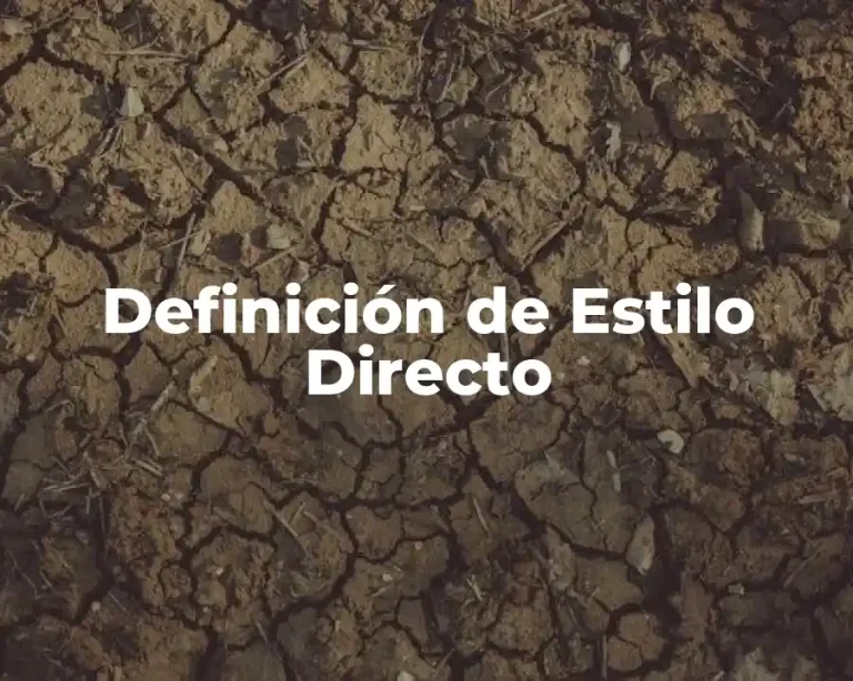 Definición de Estilo Directo