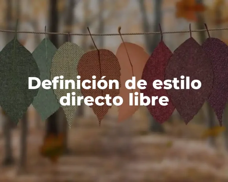 Definición de estilo directo libre