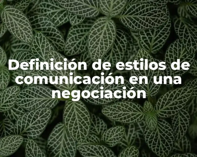 Definición de estilos de comunicación en una negociación