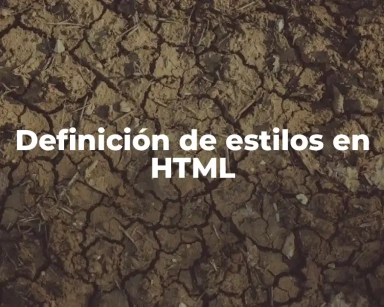 Definición de estilos en HTML