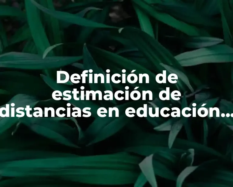 Definición de estimación de distancias en educación física